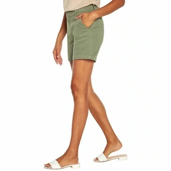 Banana  Republic Tailored Chino Shorts Tencel Army Green Size 0 NWT - Picture 4 of 16